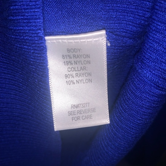 Royal Blue long sleeve droop neck sweater size L - Picture 9 of 9